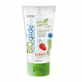 Гель-смазка на водной основе с ароматом клубники BioGlide - 80 мл. - Joy Division - купить с доставкой в Шахтах