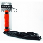 Нежная плеть с красным мехом BDSM Light - 43 см. - БДСМ Арсенал - купить с доставкой в Шахтах
