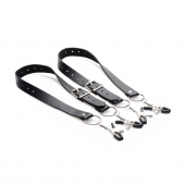 Ремни с зажимами для половых губ Spread Labia Spreader Straps with Clamps - XR Brands - купить с доставкой в Шахтах
