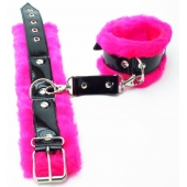 Оковы на ноги с розовым мехом BDSM Light - БДСМ Арсенал - купить с доставкой в Шахтах