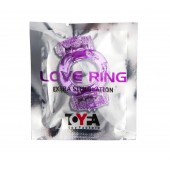 Фиолетовое виброкольцо с двумя вибропульками - Toyfa Basic - в Шахтах купить с доставкой