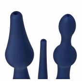 Набор из 3 универсальных насадок для анального душа Universal 3 Piece Silicone Enema Attachment Set - XR Brands - купить с доставкой в Шахтах