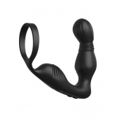 Черный вибростимулятор простаты с эрекционным кольцом Ass-Gasm Pro P-Spot Milker - Pipedream - в Шахтах купить с доставкой