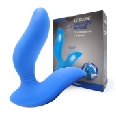 Синий вибромассажер простаты 3,5’’ Curve P-spot Massager - 12 см. - Erokay - в Шахтах купить с доставкой