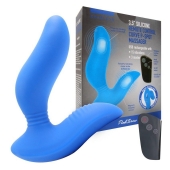 Синий вибромассажер простаты 3,5’’ Remote Control Curve P-spot Massager - 12 см. - Erokay - в Шахтах купить с доставкой
