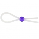 Прозрачное лассо с фиолетовой бусиной SILICONE COCK RING WITH BEAD LAVENDER - NMC - в Шахтах купить с доставкой