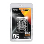 Прозрачная насадка с капельками STAY HARD COCK SLEEVE 05 CLEAR - Blush Novelties - в Шахтах купить с доставкой