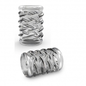 Прозрачная насадка с объёмными чёрточками STAY HARD COCK SLEEVE 06 CLEAR - Blush Novelties - в Шахтах купить с доставкой