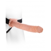Фаллопротез телесного цвета Hollow Strap-On - 29 см. - Pipedream - купить с доставкой в Шахтах