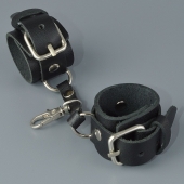 Черный кожаный брелок в виде наручников - Sitabella - купить с доставкой в Шахтах