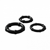 Набор из 3 черных эрекционных колец Babooom Ring Set - Adrien Lastic - в Шахтах купить с доставкой