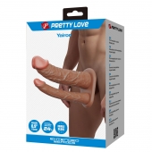 Реалистичная полая насадка на член для двойного проникновения Yairon - 17,5 см. - Baile - купить с доставкой в Шахтах