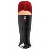 Телесный мастурбатор-вагина в черной колбе с вибрацией Fuck-O-Matic Pro XL - Pipedream - в Шахтах купить с доставкой