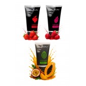 Набор из 3 съедобных лубрикантов JUJU (клубника, малина, тропические фрукты) - JuJu - купить с доставкой в Шахтах