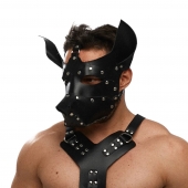 Черная кожаная маска «Собака» - Crazy Handmade - купить с доставкой в Шахтах