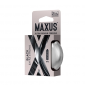 Черные утолщенные презервативы MAXUS Extra Strong с железным кейсом - 3 шт. - Maxus - купить с доставкой в Шахтах