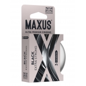 Черные утолщенные презервативы MAXUS Extra Strong с железным кейсом - 3 шт. - Maxus - купить с доставкой в Шахтах