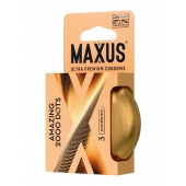 Точечные презервативы MAXUS 2000 Amazing Dots с железным кейсом - 3 шт. - Maxus - купить с доставкой в Шахтах