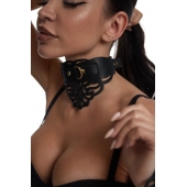 Фигурный чокер с узорами и золотистой фурнитурой - Crazy Handmade - купить с доставкой в Шахтах