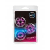 Набор из 3 лиловых эрекционных колец различной формы - Erowoman-Eroman - в Шахтах купить с доставкой