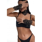 Фигурный набор для БДСМ-игр с узорами и золотистой фурнитурой - Crazy Handmade - купить с доставкой в Шахтах