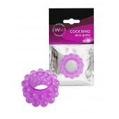 Лиловое эрекционное кольцо с 2 рядами стимулирующих шариков - Erowoman-Eroman - в Шахтах купить с доставкой