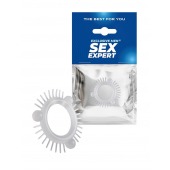 Эластичное эрекционное кольцо с 3 шариками и шипами - Sex Expert - в Шахтах купить с доставкой