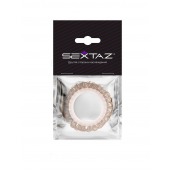 Эрекционное кольцо с бежевыми «ресничками» - Sextaz - в Шахтах купить с доставкой