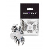 Эластичное эрекционное кольцо с черными «ресничками» - Sextaz - в Шахтах купить с доставкой