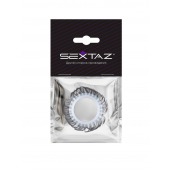 Эластичное эрекционное колечко с черными «ресничками» - Sextaz - в Шахтах купить с доставкой