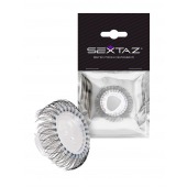 Эластичное эрекционное кольцо с длинными черными «ресничками» - Sextaz - в Шахтах купить с доставкой