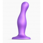 Фиолетовая насадка Strap-On-Me Dildo Plug Curvy size M - Strap-on-me - купить с доставкой в Шахтах