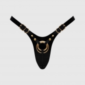 Черный пояс для фиксации насадок Strap-On-Me Leatherette Harness Fabulous - Strap-on-me - купить с доставкой в Шахтах