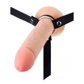 Мужской полый страпон на регулируемых ремешках - 22 см. - Sex Expert - купить с доставкой в Шахтах