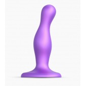 Фиолетовая насадка Strap-On-Me Dildo Plug Curvy size S - Strap-on-me - купить с доставкой в Шахтах