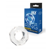 Прозрачное эрекционное кольцо в форме гайки - Sex Expert - в Шахтах купить с доставкой