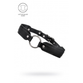 Черный кожаный чокер-ошейник со скруглёнными углами - Pecado - купить с доставкой в Шахтах