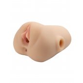 Телесный мастурбатор с вибрацией Double Pounder Vibrating Squeeze Stroker - Pipedream - в Шахтах купить с доставкой