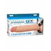 Телесный пустотелый фаллопротез 9’’ Hollow Silicone Strap-On - 24,1 см. - Pipedream - купить с доставкой в Шахтах