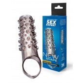 Дымчатая насадка на пенис с шипами и выпуклостями - 12 см. - Sex Expert - в Шахтах купить с доставкой