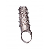 Дымчатая насадка на пенис с шипами и выпуклостями - 12 см. - Sex Expert - в Шахтах купить с доставкой