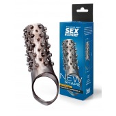 Дымчатая насадка на пенис с шипами и выпуклостями - 12,5 см. - Sex Expert - в Шахтах купить с доставкой