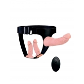 Женский страпон с 3 насадками и вибрацией - Erowoman-Eroman - купить с доставкой в Шахтах