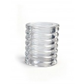 Прозрачная сквозная насадка на пенис с ребрышками - Sex Expert - в Шахтах купить с доставкой