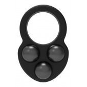 Черное эрекционное кольцо с утяжелителями - Dream Toys - в Шахтах купить с доставкой