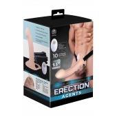 Телесный полый страпон с вибрацией Erection Agents - 24,1 см. - NMC - купить с доставкой в Шахтах