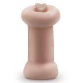 Телесный люминесцентный двусторонний мастурбатор Tasha - Blush Novelties - в Шахтах купить с доставкой