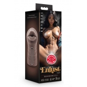 Коричневый мастурбатор-ротик Krystal Vibrating Masturbator - Blush Novelties - в Шахтах купить с доставкой