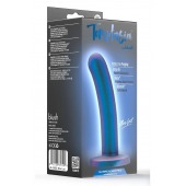 Синяя насадка с гладкой поверхностью Surrender 5.75 Inch Intermediate Pegging Dildo - 14,6 см. - Blush Novelties - купить с доставкой в Шахтах