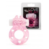 Розовое эрекционное виброкольцо в форме зайчика - 1137 - в Шахтах купить с доставкой